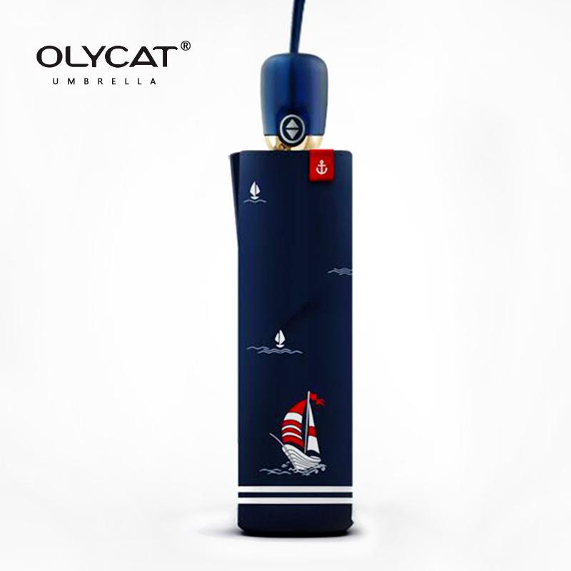 OLYCAT Модный женский складной зонт от дождя, ветрозащитный, 8 спиц, защита от УФ-лучей, автоматический зонт от солнца для девочек, дорожный портативный зонтик UPF50+