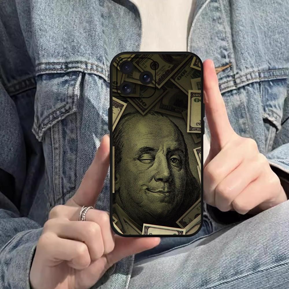 Роскошный забавный чехол для телефона в виде доллара США для Samsung S20 S21 S22 S23 S24 Note 20 4G 5G Plus Ultra Black Soft Shell