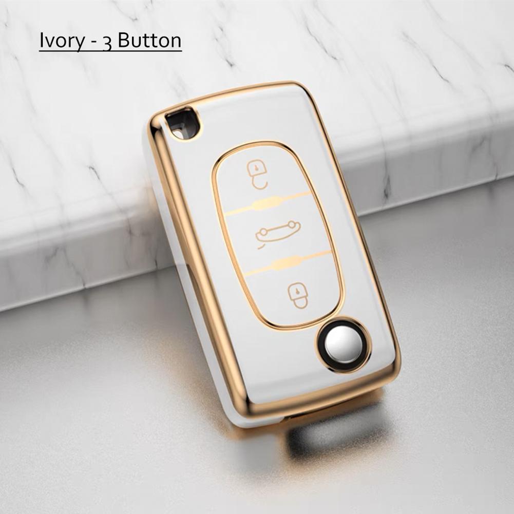 Покрытие TPU 2 3 кнопки автомобильный пульт дистанционного ключа чехол чехол для Peugeot 107 207 307 307S 308 407 607 для Citroen C2 C3 C4 C5 C6 C8