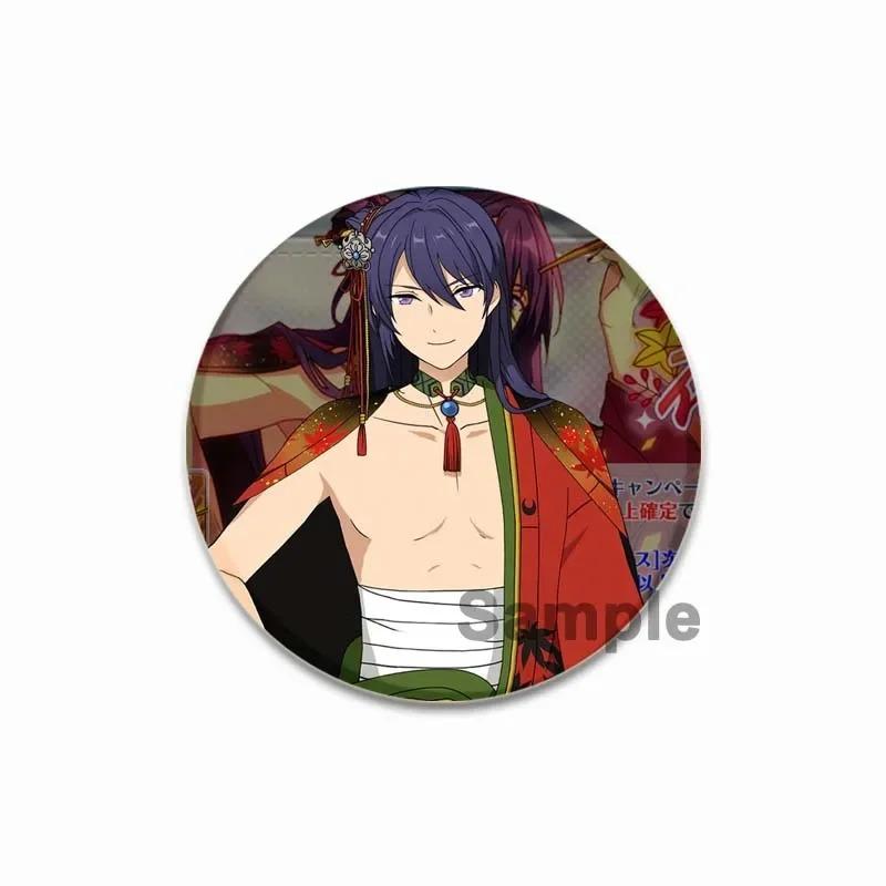 32/44/58MM Tinplate Brooch Ensemble Stars SOUMA KANZAKI Round Pins Cute Cartoon Badge for Backpacks Clothing Accesoory Jewelry