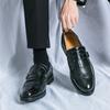 Мужские кожаные туфли с бахромой большого размера, мужская внешнеторговая весенне-осенняя новинка, деловые туфли-лоферы, модные свадебные туфли для жениха 48