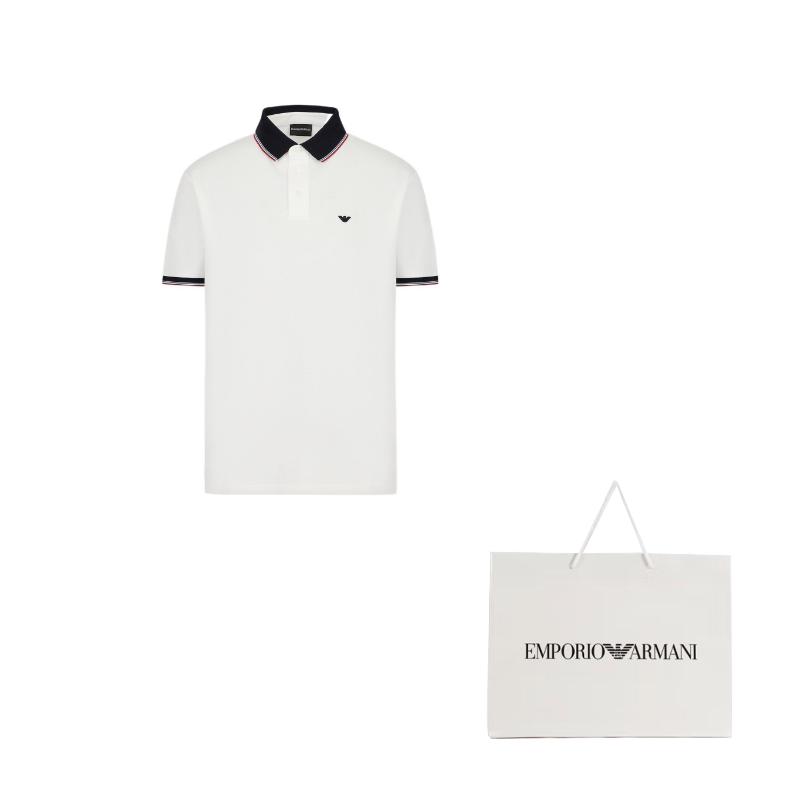 EMPORIO ARMANI SS23 Polo Shirt Men's Ecru 3R1F70-1JTKZ-01F9