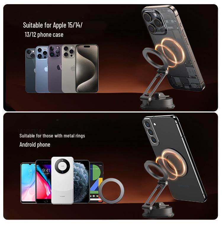 Universal Dashboard Magnetic Phone Holder with Suction Cup