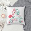 Cute Floral Letter Pillow Case Sofa Decorative Home Double-sided Printing Short Plush Cushion Cover Throw Pillow Cover Gifts