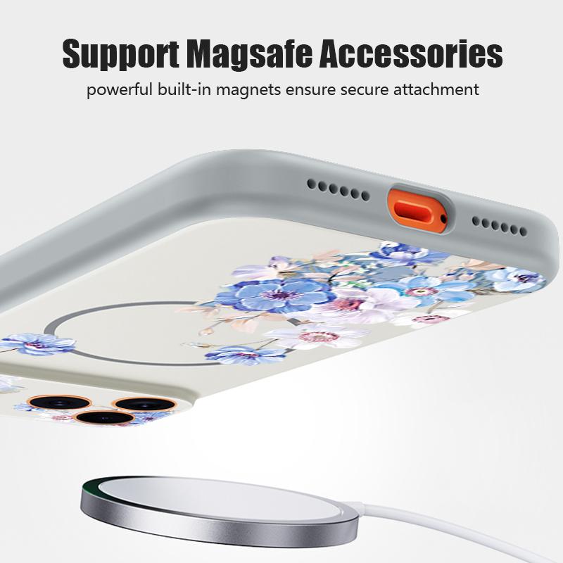 Чехол в простом стиле с узором в виде сердца для iPhone 17 Pro Max, магнитный для Magsafe, гибридная тонкая матовая крышка для iPhone 16 15 14 13 Pro Max