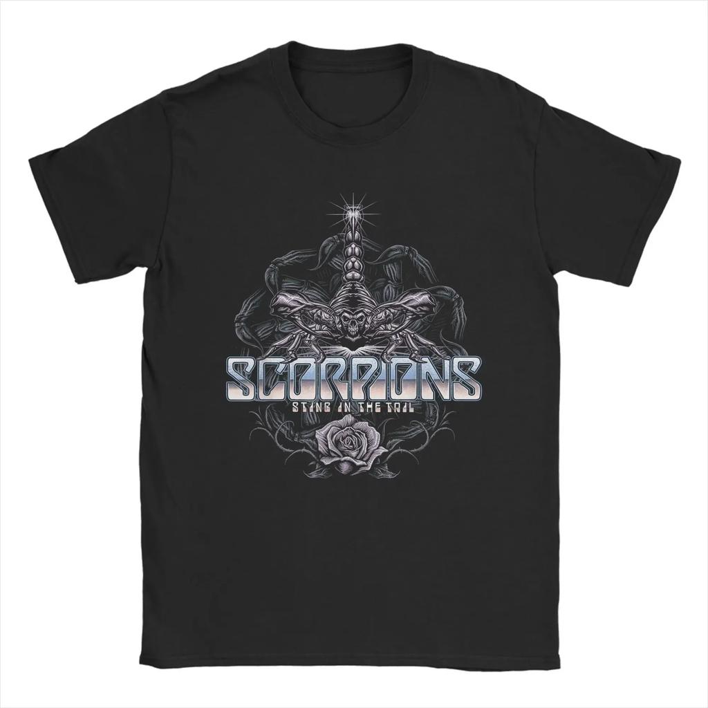 Унисекс Футболка Scorpions Blackout Live в стиле Хэви-метал Рок-группы 100% Хлопок Новая Летняя Мода Оверсайз Повседневный Топ Футболки