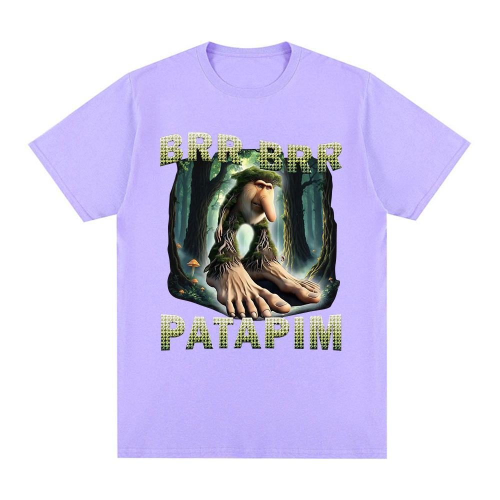 Brr Brr Patapim T Shirt Funny Italian Brainrot Humor Meme Tshirts Unisex Women Clothing Fashion Style T Shirts Cotton T Shirt Tops