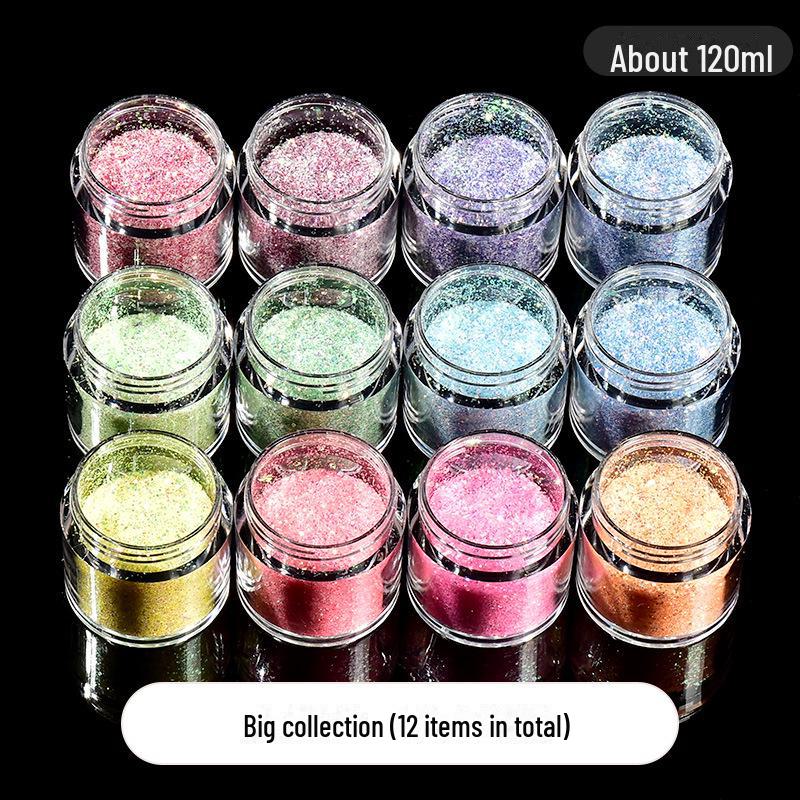 Dreamy Summer Glitter Mix: Hexagonal Sequins, Laser, and Fine Glitter In DIY Hemp Material.