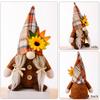 Осенний гном, плюшевая кукла с подсолнухом, длинная шляпа, скандинавский фермерский дом ручной работы, украшение на День Благодарения, безликая кукла