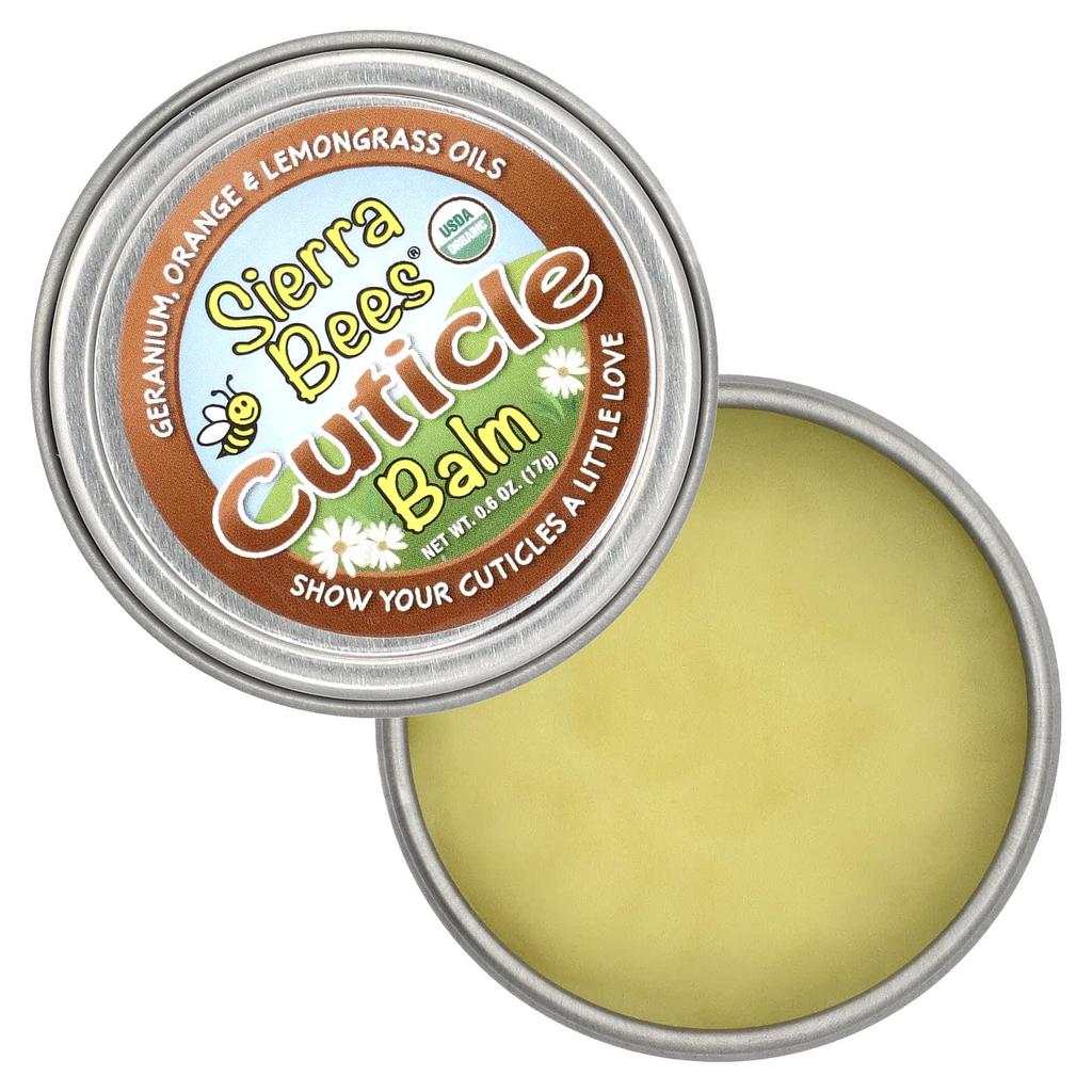 Sierra Bees Cuticle Care Balm, Geranium, Orange & Lemongrass, 0.6 Oz (17 G)