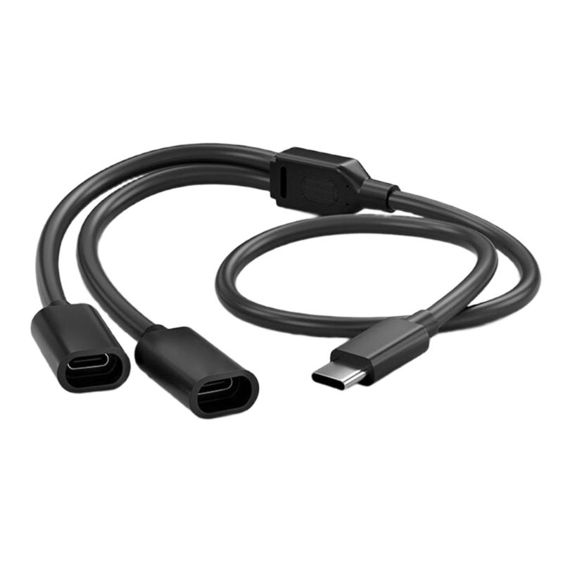 Type C Splitter Charging Cable For Solar Security Camera Power Cord 5V/0.5A/1A/2A Power Supply 480Mbps Data Transfer