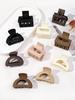 10Pcs Matte Semicircle Rectangle Hair Claw Clips for Women Girl for Thin Medium Hair,Nonslip Jaw Clips (Beige,Khaki,Brown,Black)