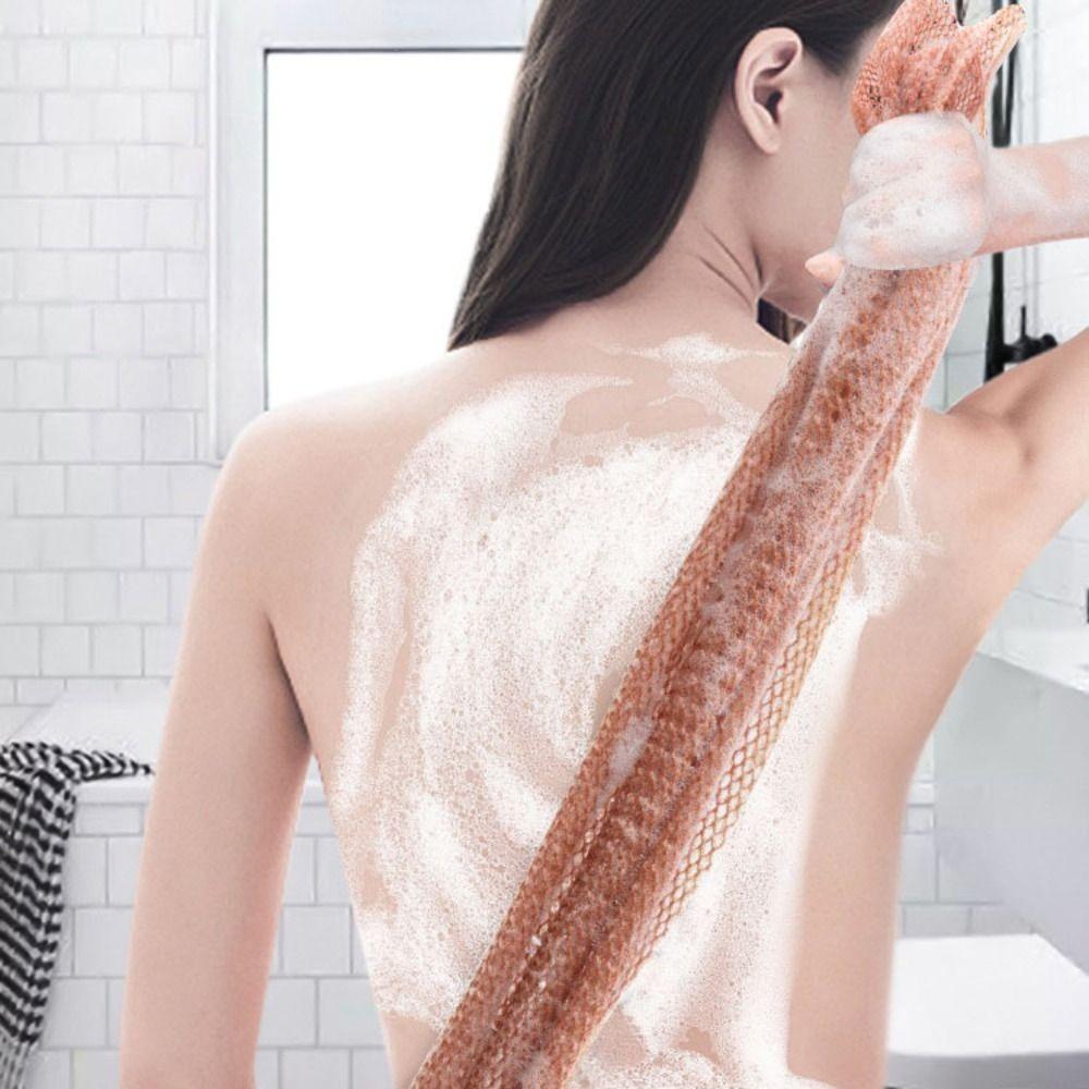 4 шт. Длинная полоска Отшелушивающая мочалка для тела Сетчатая мочалка для душа Прочная африканская сетка Мочалка для ванны Спина