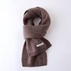 Australian 100% Wool Scarf New Solid Color Winter Warm Knit Neck Warmer For Men And Women Cashmere Scarves