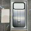 Стильный Бизнес 3D Алюминиевый Сплав Рифленая Полоска Чехол Для IPhone 17 Pro Max 16 15 14 13 Продвинутый Минималистичный Однотонный Прочный Нескользящий Чехол для Багажа