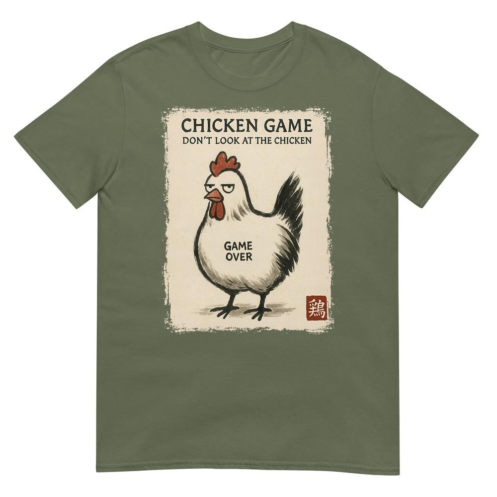 Funny Japanese Art Chicken Game Graphic Tee Unisex Unisex Teens Tshirt