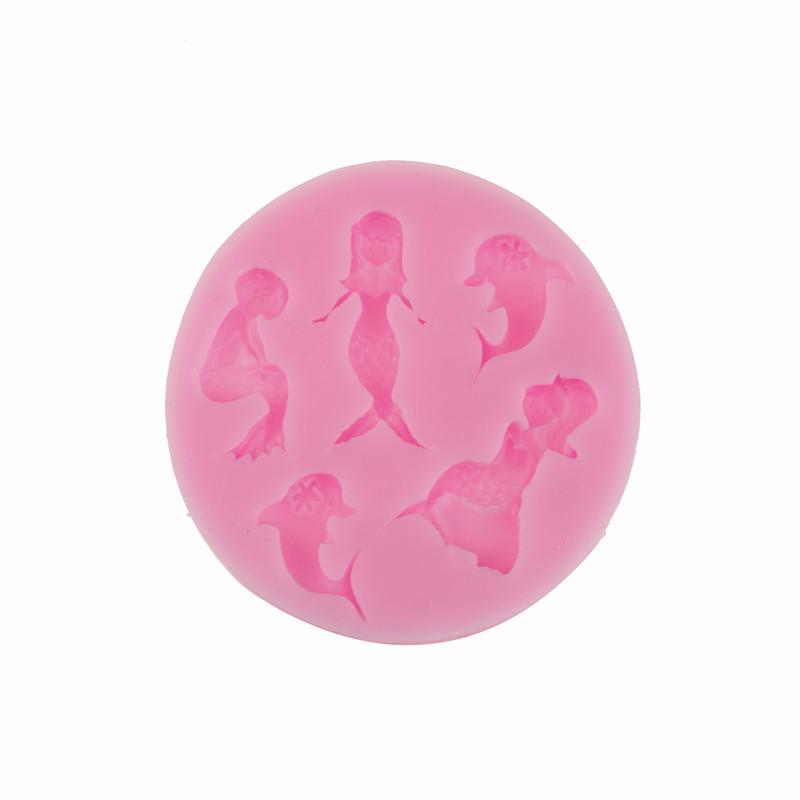 Силиконовая форма для торта в виде русалки, форма для украшения шоколада, инструмент для выпечки