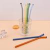 Transparent High Borosilicate Glass Straw 11Pcs Reusable Eco Friendly Drinking Straws Set Bubble Tea Smoothies Bar Accessories