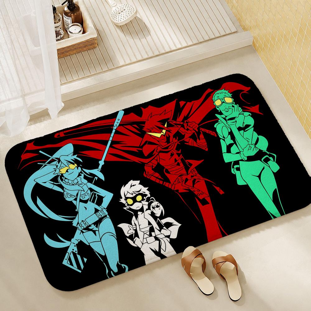 Anime-Tengen Toppa Gurren LagannS Floor Mat Shower Foot Mat, Bedside Carpet, Entrance Absorbent Doormat, Soft Non-Slip