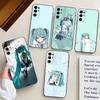 Мультяшная Аниме Чехол для Телефона Hatsune Miku Для Samsung S25,S24,S21,S22,S23,S30,Ultra,S20,Plus,Fe,Мягкий Силиконовый Черный Чехол