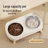 Anti-Tip Stainless Steel Double Bowl for Cats & Dogs - Protects Cervical Spine & Prevents Spills