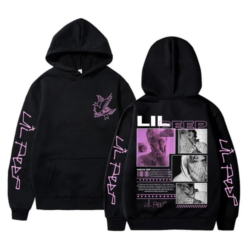 Lil Peep Hell Boy Crybaby Хип-хоп Рэп Графическая Толстовка Мужская Женская Винтажная Оверсайз Толстовка Мужская Мода Уличная