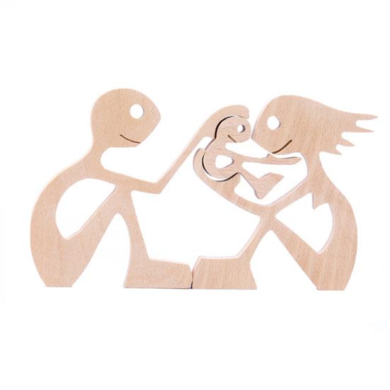 Пазл с именем семьи, милые статуи, любящие домашних животных, семейное единство, сувенир, украшение дома, деревянные головоломки, украшения