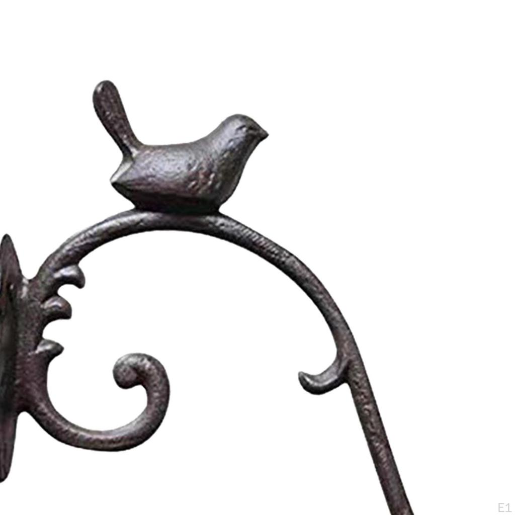 Cast Iron Bird Statue Plant Hanger Length 25cm Decorative Garden Decoration for Wind Chimes Lantern