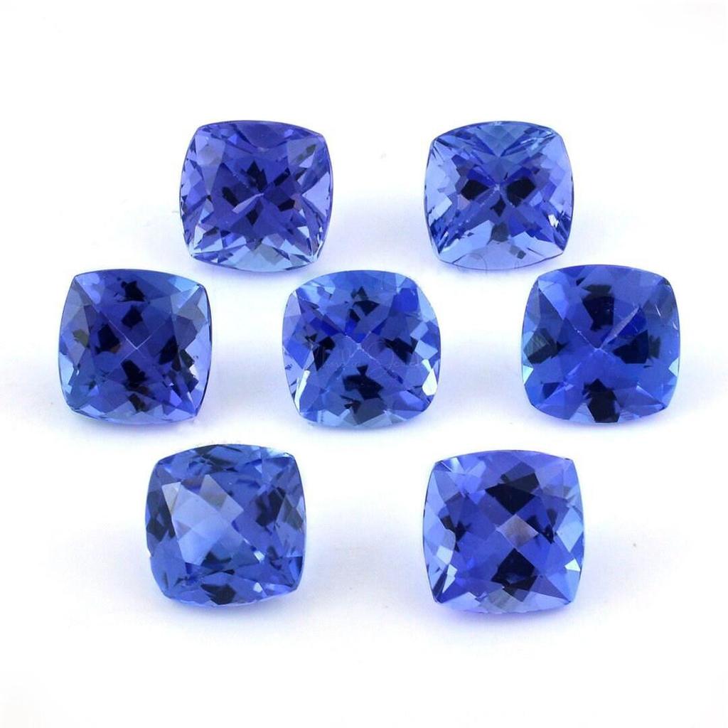 Eye Clean Натуральный свободный танзанит качества AA, партия драгоценных камней в форме подушки, партия драгоценных камней для изготовления ювелирных изделий.