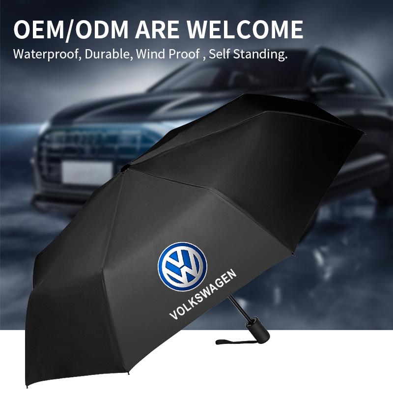 For VOLKSWAGEN VW High-end Car Folding Sunshade Windproof Umbrella For Volkswagen Jetta Tiguan Golf Transporter Passat T5 Polo T zl0