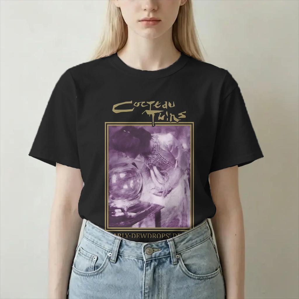 Унисекс Унисекс Футболка Cocteau Twins Жемчужная Забавная 100% Хлопок Футболка с коротким рукавом Круглый вырез Топы Большой размер