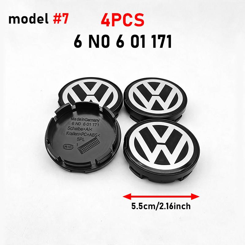 4Pcs 55mm 65mm Car Wheel Center Hub Caps Cover For VW Volkswagen Golf Polo Passat Touran CC B5 B6 B7 Jetta Replace Accessories