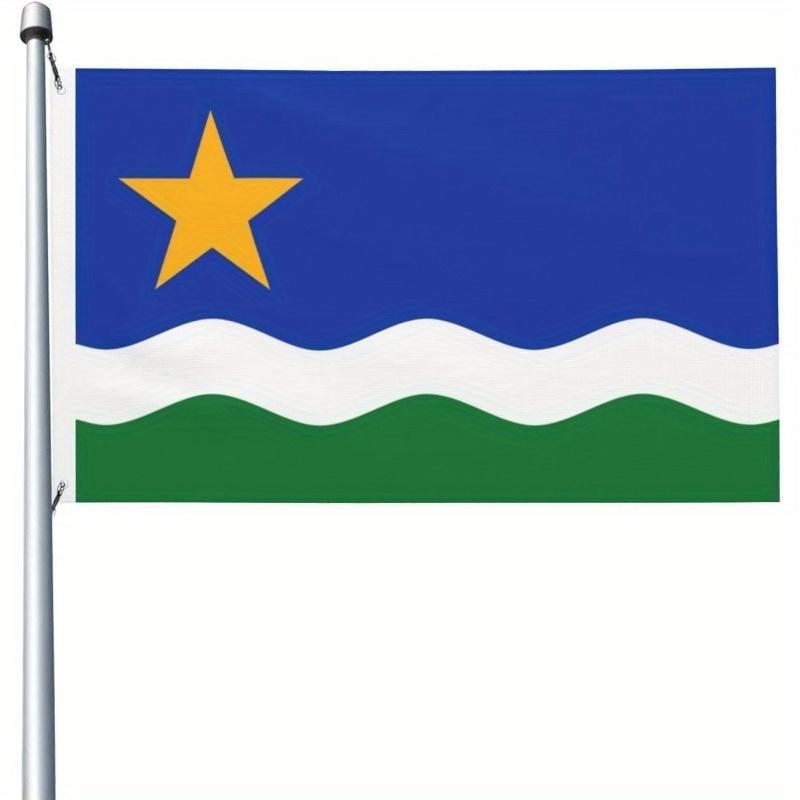 1pc Multi-Size Optional Durable Minnesota Polaris Flag Outdoor Flag - Single Sided Flag Banner Outdoor Yard Decor Flag with Random Buttonhole Color, P