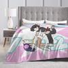Anime Ranma And Akane Tendo Blankets Fleece All Season   Multifunction Warm Throw Blanket for Bed Office Quilt