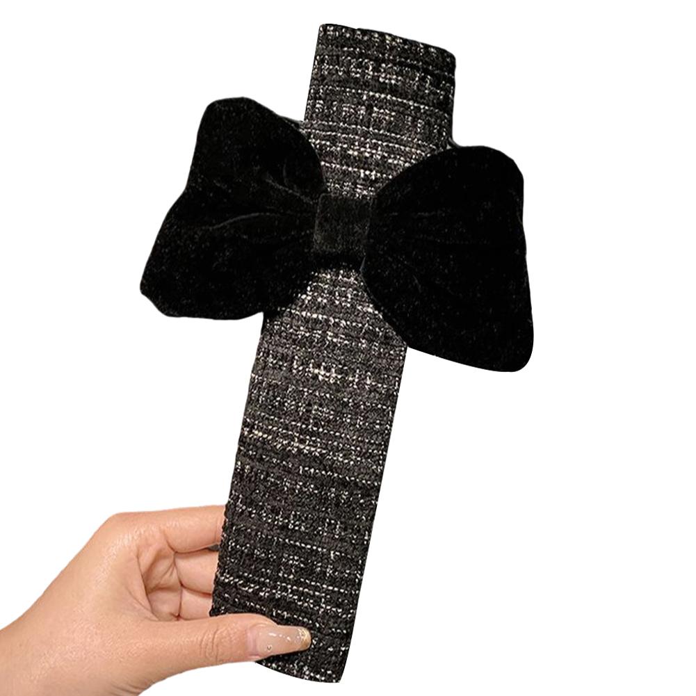 Универсальный чехол для ремня безопасности автомобиля с бантом, перламутровый ледяной автомобильный защитный плечевой ремень безопасности с шелковым цветком, аксессуары для автостиля S2A7