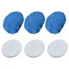 Set Of 6 Microfiber Max Bonnet Polishing Buffing Pad Cover For 5-6inch/9-10in Cordless Car Polisher for Car Detailing