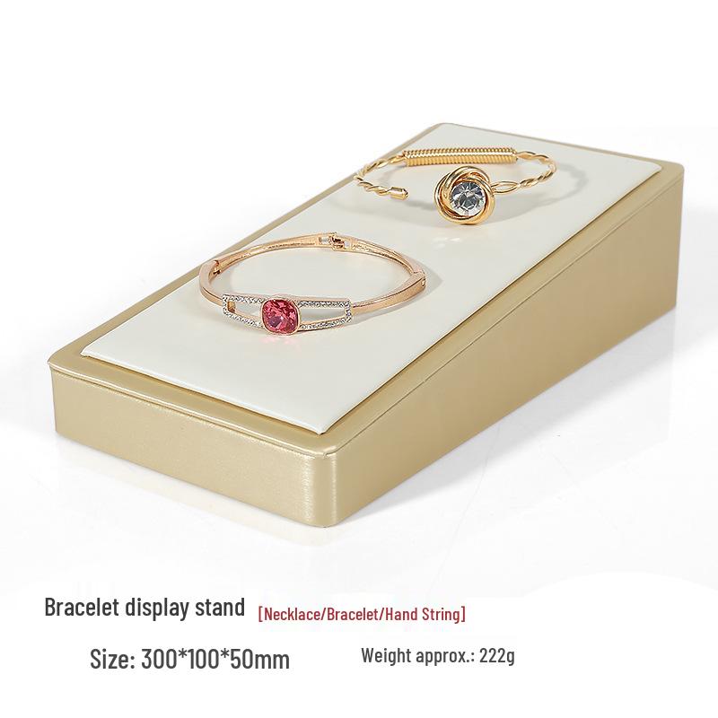 Бежевая подставка для демонстрации ювелирных изделий из жадеита из ПУ кожи для колец и подвесок