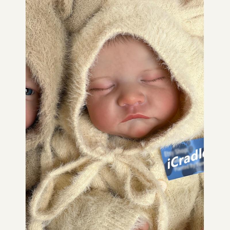 19-дюймовая кукла реборн Levi Twins, мягкая ткань, тело с открытыми или закрытыми глазами, кукла для новорожденного, 3D-окрашенная кожа, видимые вены, фигурка, кукла, игрушки для детей
