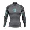 Mens UPF 50 Quick-Dry Rash Guard Long Sleeve Swim Shirt Surfing Diving Snorkeling Water Sports Sun Protection