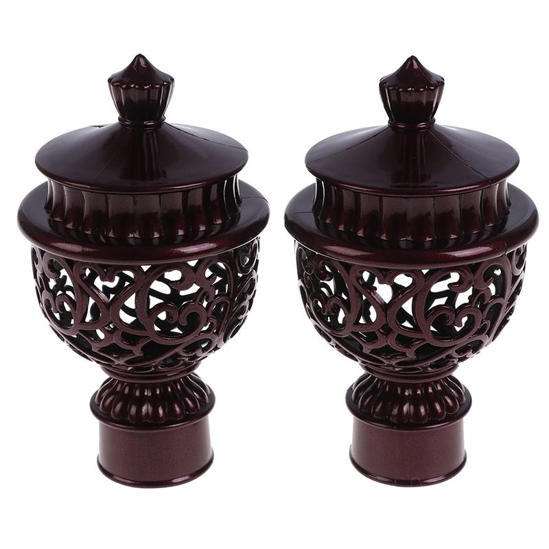 2 шт., наконечники для карнизов, 66 х 115 мм, пластиковые, винтажные, для стержня диаметром 28 мм