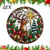Rainbow Film Sun Catchers Christmas Stained Glass Style Window Cling, Catcher Static Decorative Stickers Suncatcher Sticker for Home Shop Xmas Holiday