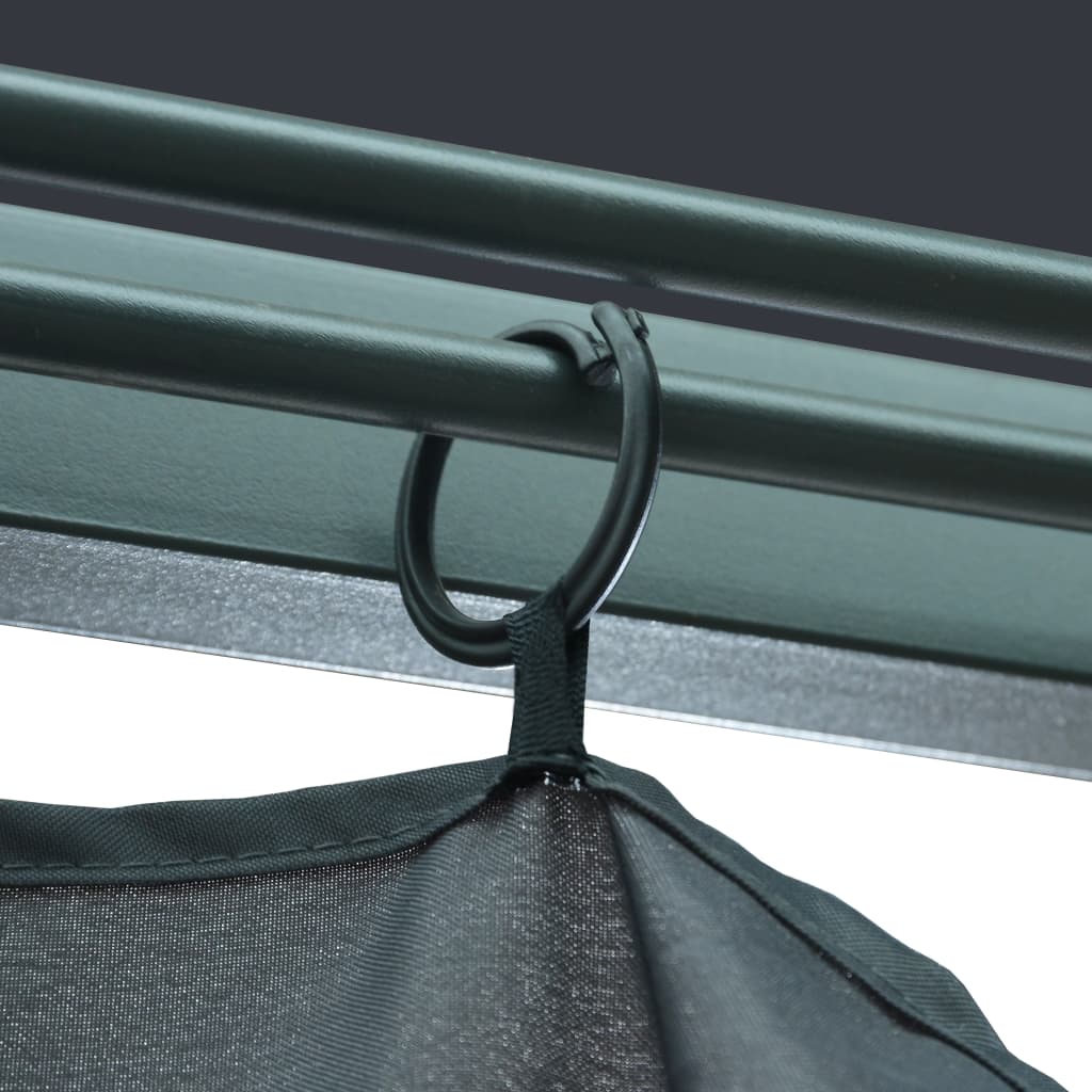 Gazebo with Curtains 400*300 cm Anthracite Aluminum
