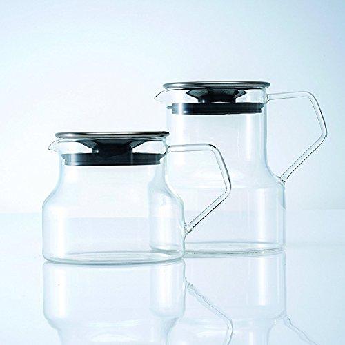 KINTO CAST One-Touch Teapot 450ml Heat-Resistant Glass Teapot Microwave and Dishwasher Safe 23087