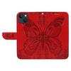 For iPhone 14 Case Butterfly Pattern Leather Phone Cover with Wallet Stand