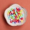 100 шт. ожерелье 6,5 мм плоский акрил для браслета аксессуары из бисера ручной работы модные круглые свободные бусины прекрасный звездный узор DIY ювелирные изделия