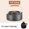 0.8/1.6L Camping Kettle Lightweight Water Kettle Anti Scald Handle Coffee Pot Portable Camping Teapot for Fishing Mountaineering