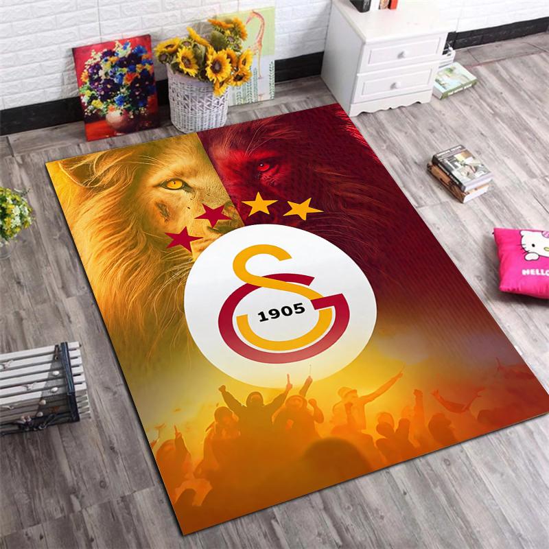 Graffiti Texture Football Club Print Area Rug, Sports Fan Decorative Non‑Slip Floor Mat for Living Room Bedroom Home Decor