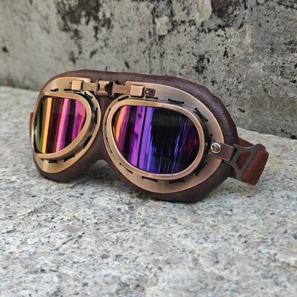 Windproof Retro Pilot Goggles UV Protection Off-Road Eyewear Motorcycle Goggles Motorcycle Riding