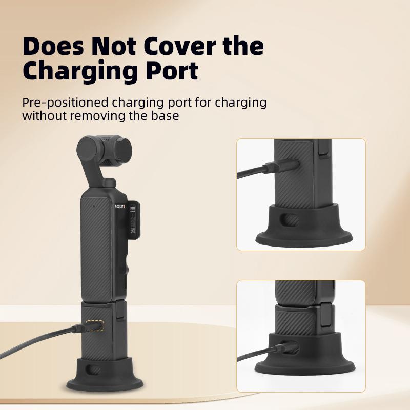 Portable Camera Mount Silicone Action Camera Gimbal Base Desktop Camera Stand Compatible?for OSMO Pocket 3 Camera