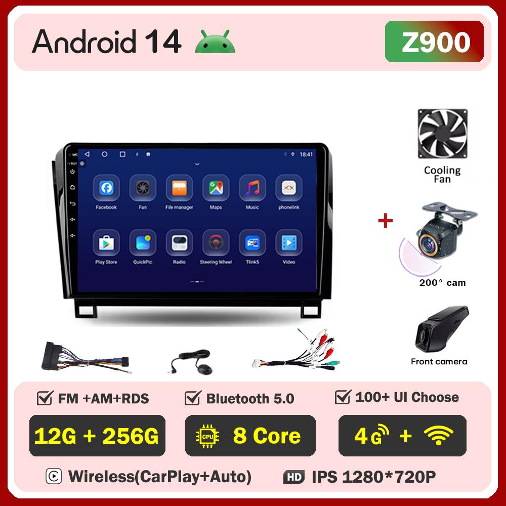 Автомобильное радио для Toyota TundraXK50 2007-2013 Android 14 мультимедийный проигрыватель интеллектуальные автомобильные системы сенсорный экран GPS навигация DSP